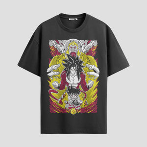 Playera urbana de anime y gaming ExtraLife MX, corte Standard Fit unisex ligero y transpirable en color Deep Black y Pure White, ropa de uso diario para gym y casual.