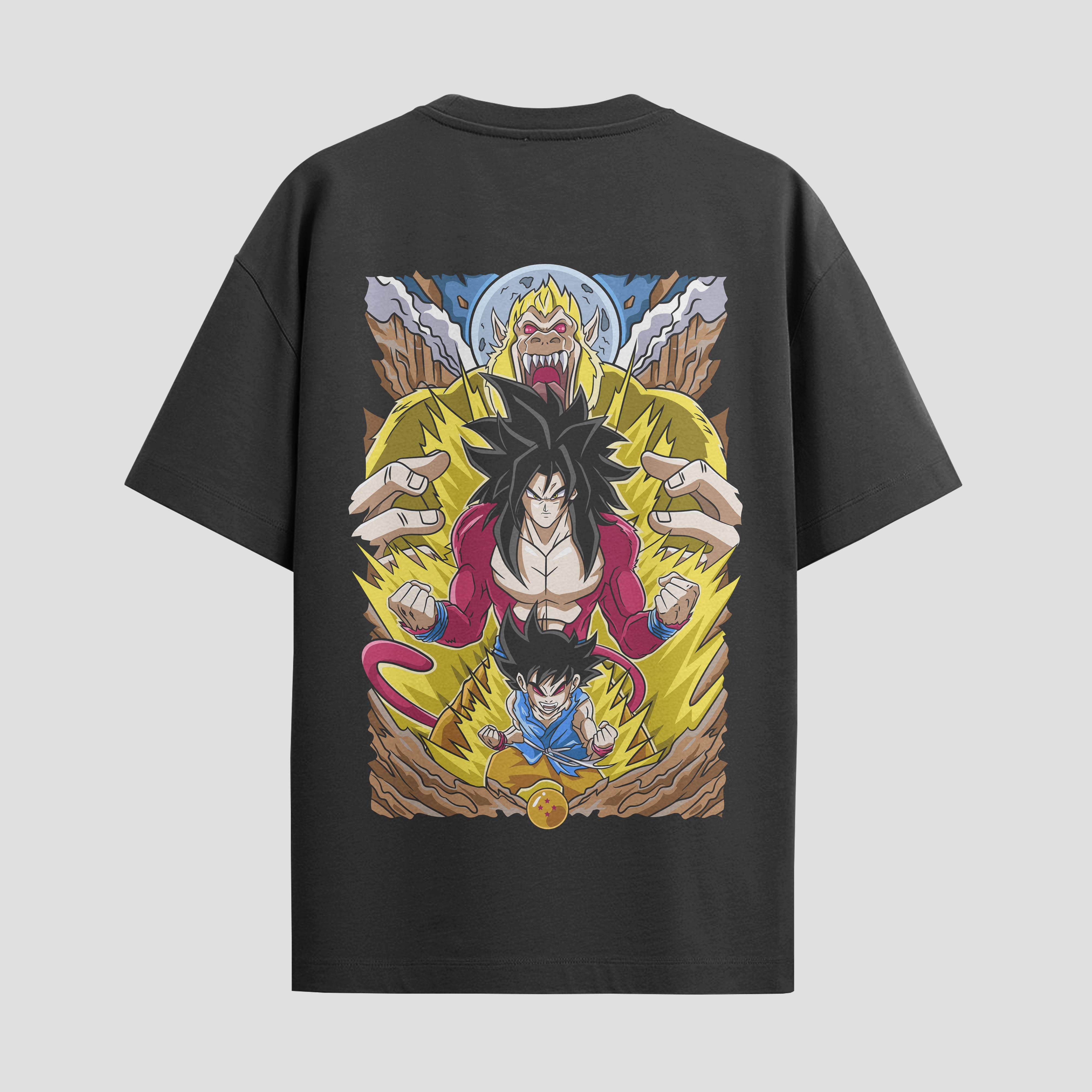 Playera urbana de anime y gaming ExtraLife MX, corte Standard Fit unisex ligero y transpirable en color Deep Black y Pure White, ropa de uso diario para gym y casual.