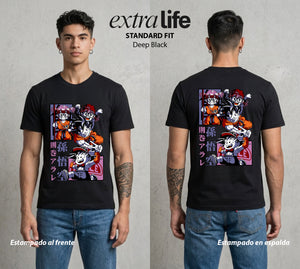 El Poder de las Esferas | La Robotita Traviesa #00804 - Playera Standard Fit | Deep Black - Foto en modelo