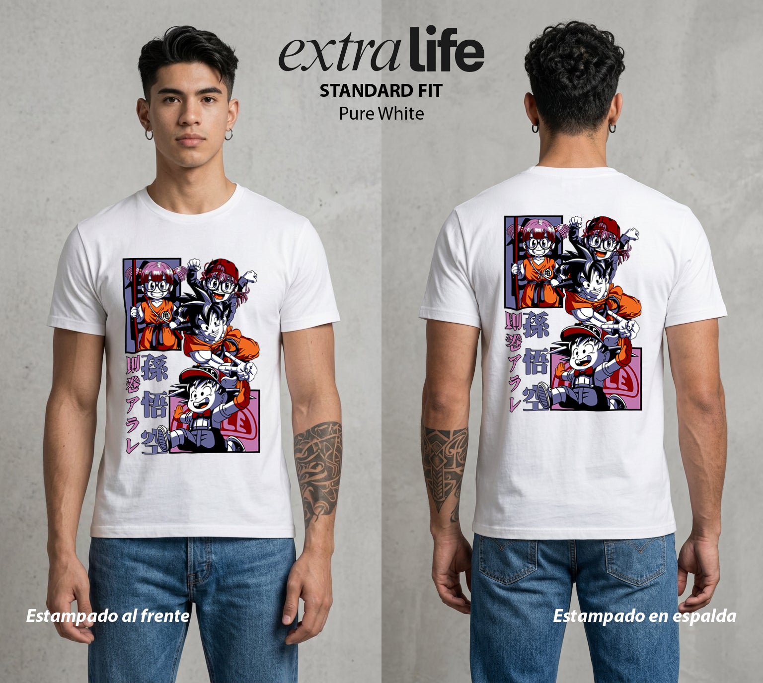 El Poder de las Esferas | La Robotita Traviesa #00804 - Playera Standard Fit | Pure White - Foto en modelo