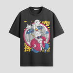 Playera urbana de anime y gaming ExtraLife MX, corte Standard Fit unisex ligero y transpirable en color Deep Black y Pure White, ropa de uso diario para gym y casual.