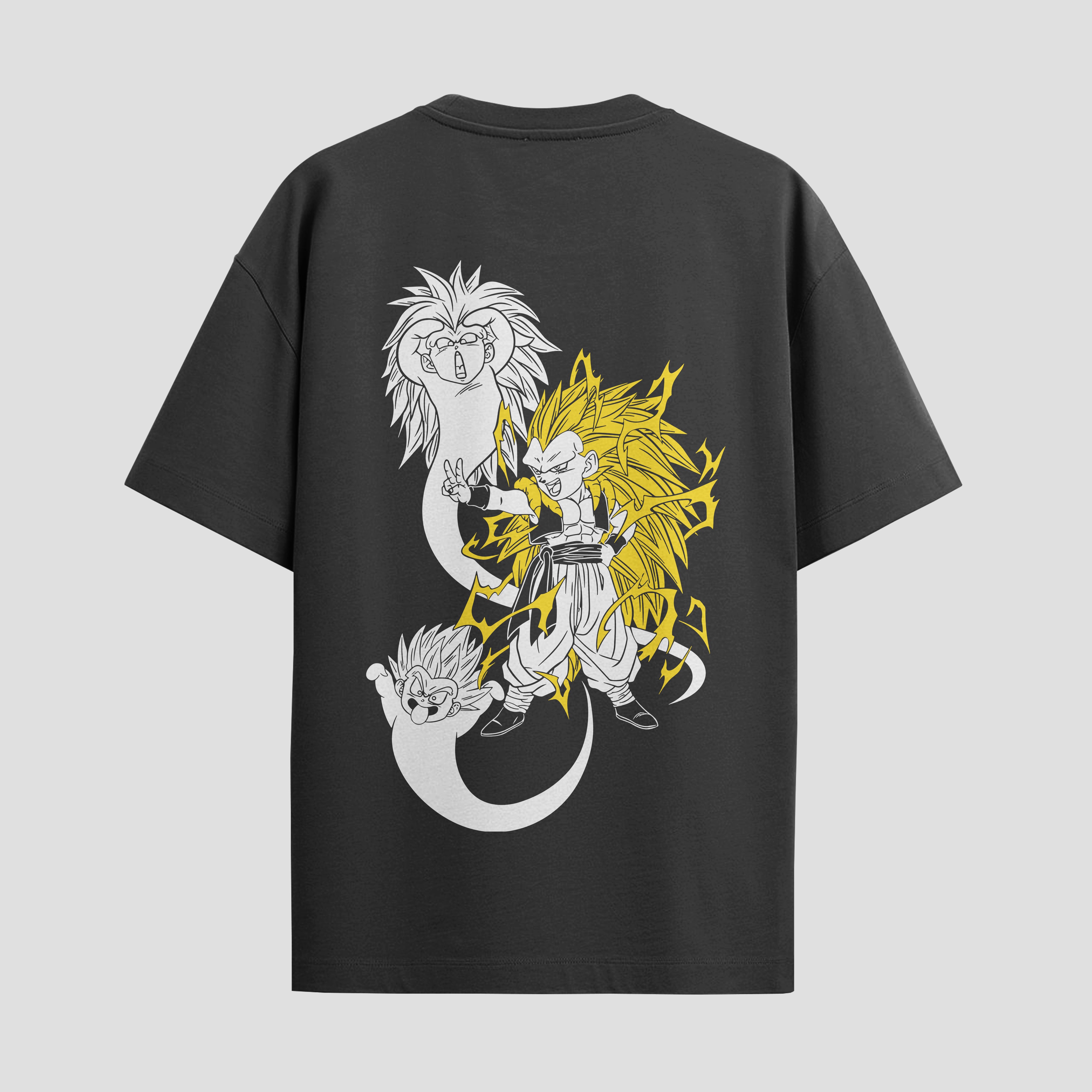 Playera urbana de anime y gaming ExtraLife MX, corte Standard Fit unisex ligero y transpirable en color Deep Black y Pure White, ropa de uso diario para gym y casual.