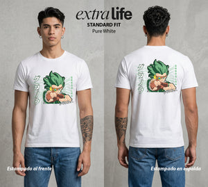 El Poder de las Esferas | El Ultimo Superviviente #00824 - Playera Standard Fit | Pure White - Foto en modelo