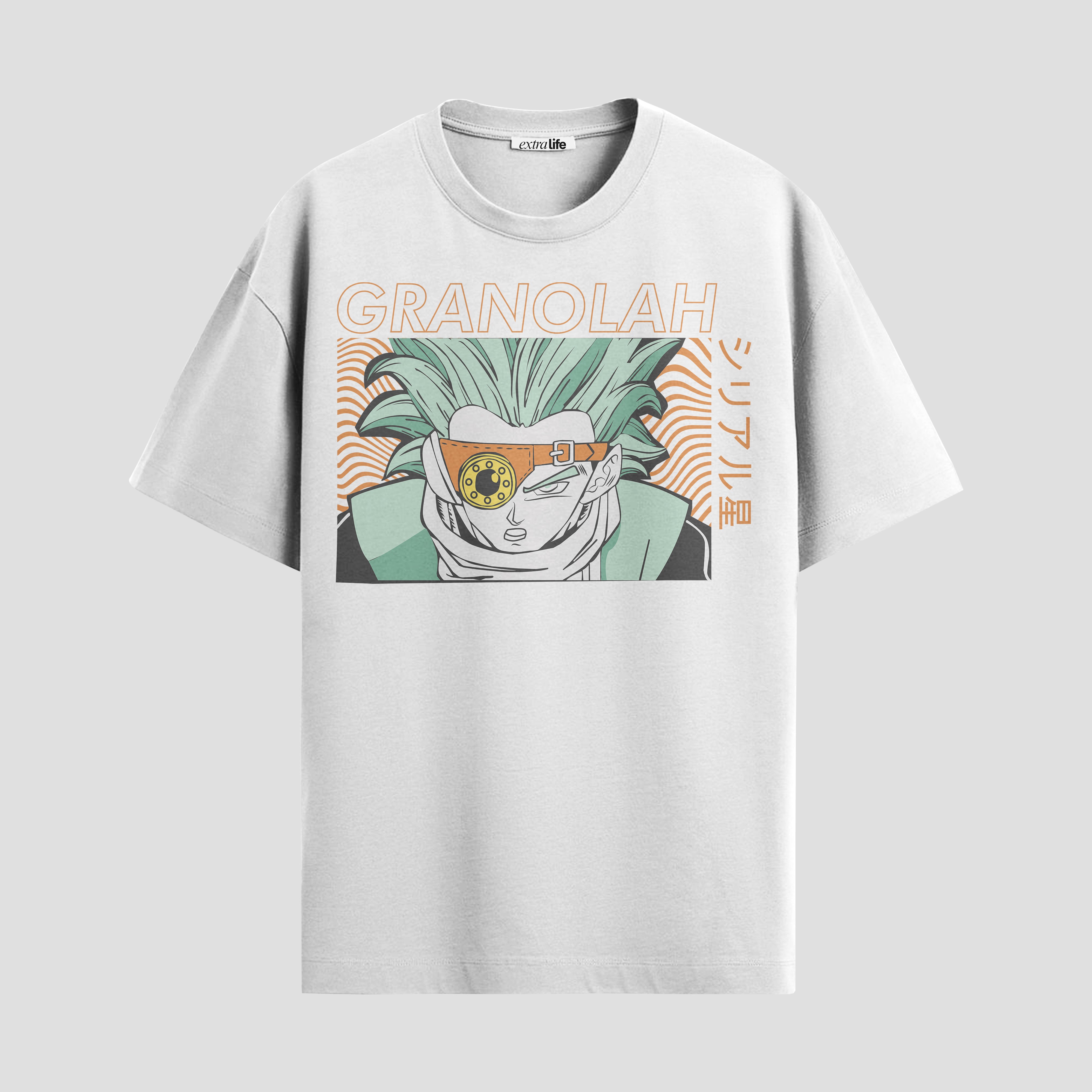 Playera urbana de anime y gaming ExtraLife MX, corte Standard Fit unisex ligero y transpirable en color Deep Black y Pure White, ropa de uso diario para gym y casual.