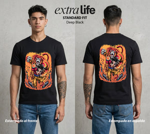 El Poder de las Esferas | El Gran Mono #00826 - Playera Standard Fit | Deep Black - Foto en modelo