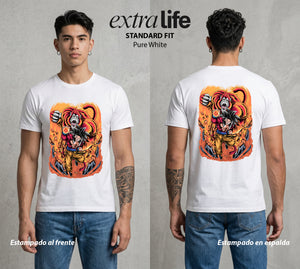 El Poder de las Esferas | El Gran Mono #00826 - Playera Standard Fit | Pure White - Foto en modelo