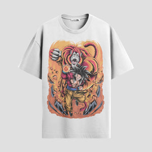 Playera urbana de anime y gaming ExtraLife MX, corte Standard Fit unisex ligero y transpirable en color Deep Black y Pure White, ropa de uso diario para gym y casual.