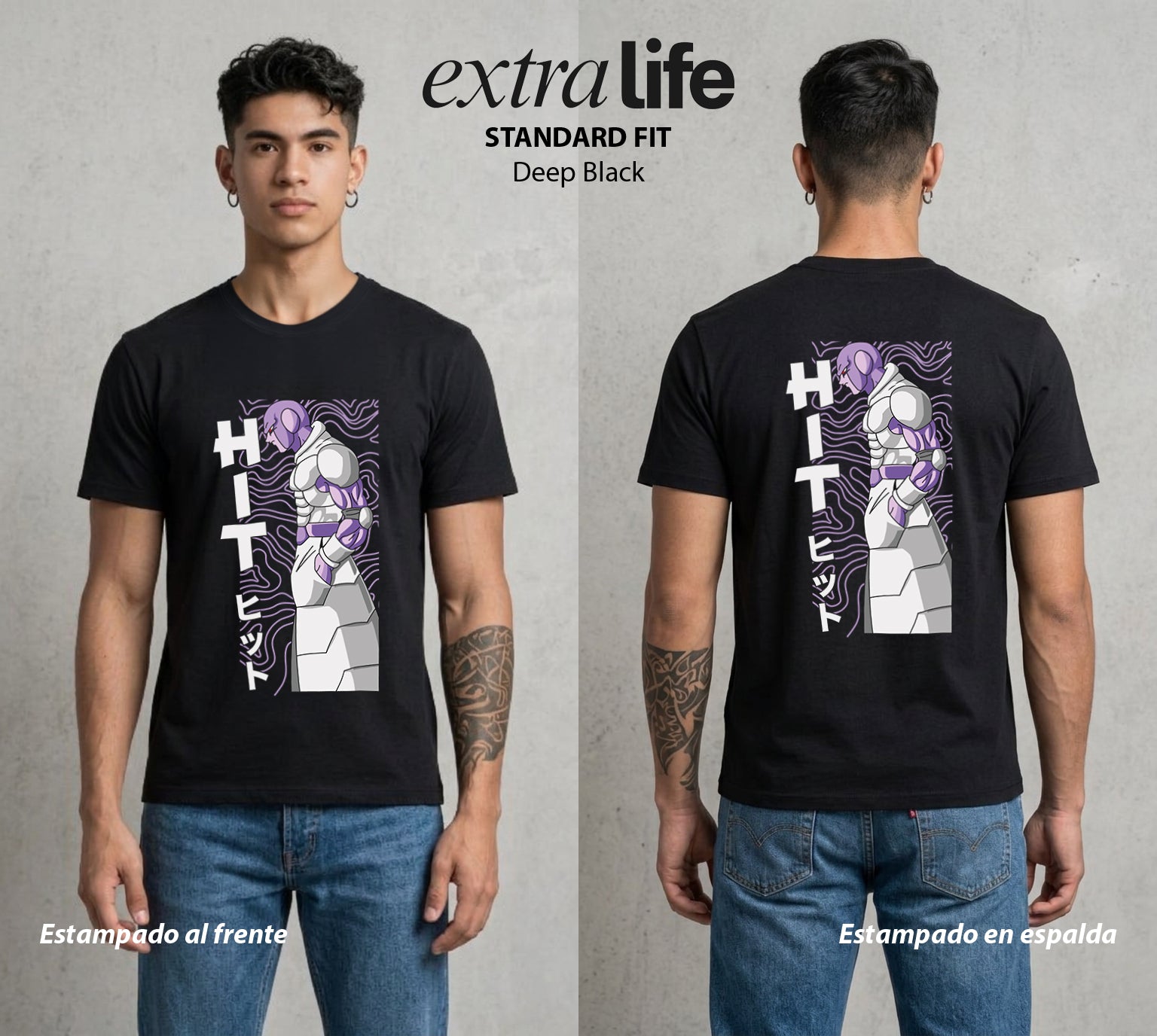 El Poder de las Esferas | El Asesino del Tiempo #00827 - Playera Standard Fit | Deep Black - Foto en modelo