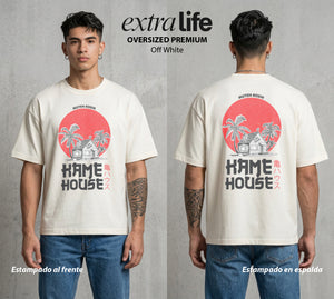 El Poder de las Esferas | La Casa de la Tortuga #00828 - Playera Oversized Premium | Off White - Foto en modelo