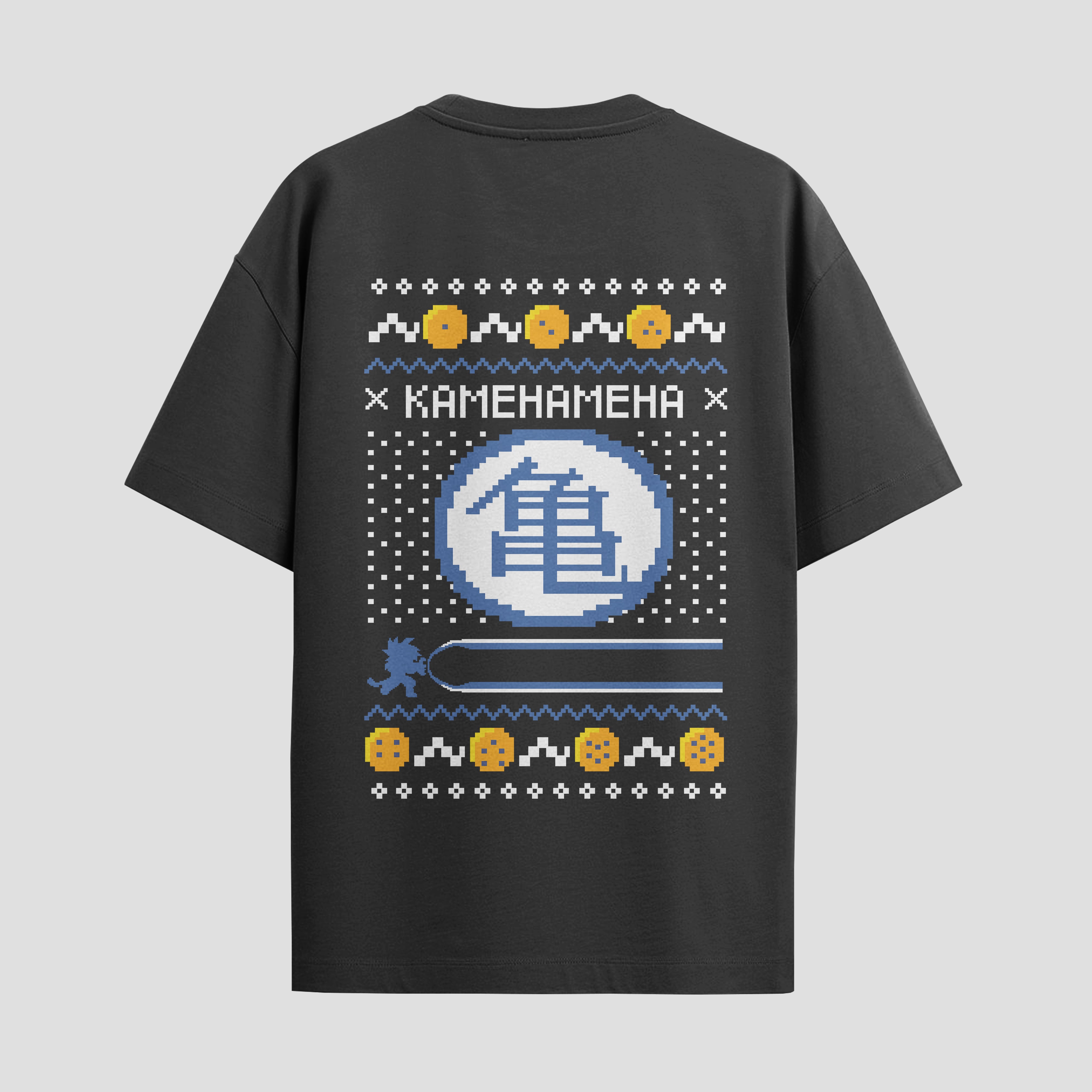 Playera urbana de anime y gaming ExtraLife MX, corte Standard Fit unisex ligero y transpirable en color Deep Black y Pure White, ropa de uso diario para gym y casual.