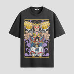 Playera urbana de anime y gaming ExtraLife MX, corte Standard Fit unisex ligero y transpirable en color Deep Black y Pure White, ropa de uso diario para gym y casual.