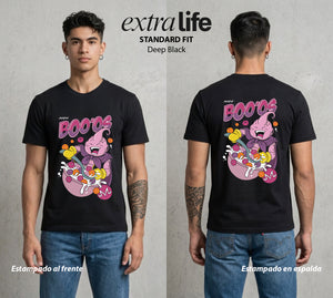 El Poder de las Esferas | Goma y Destruccion #00843 - Playera Standard Fit | Deep Black - Foto en modelo