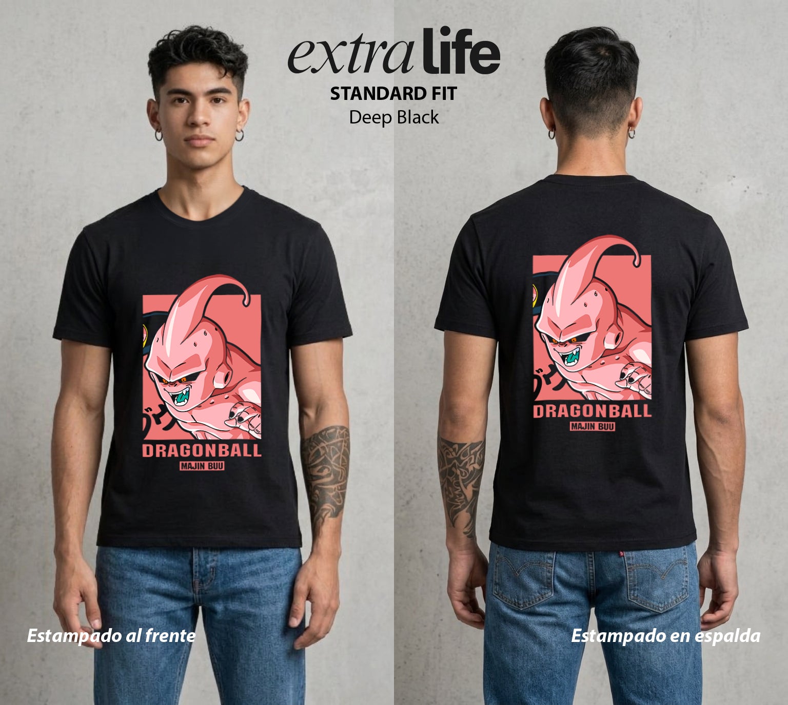 El Poder de las Esferas | El Terror Rosa #00846 - Playera Standard Fit | Deep Black - Foto en modelo