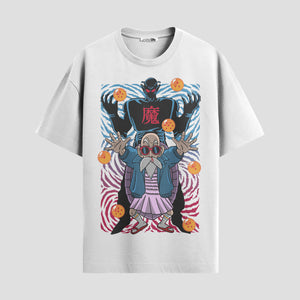Playera urbana de anime y gaming ExtraLife MX, corte Standard Fit unisex ligero y transpirable en color Deep Black y Pure White, ropa de uso diario para gym y casual.
