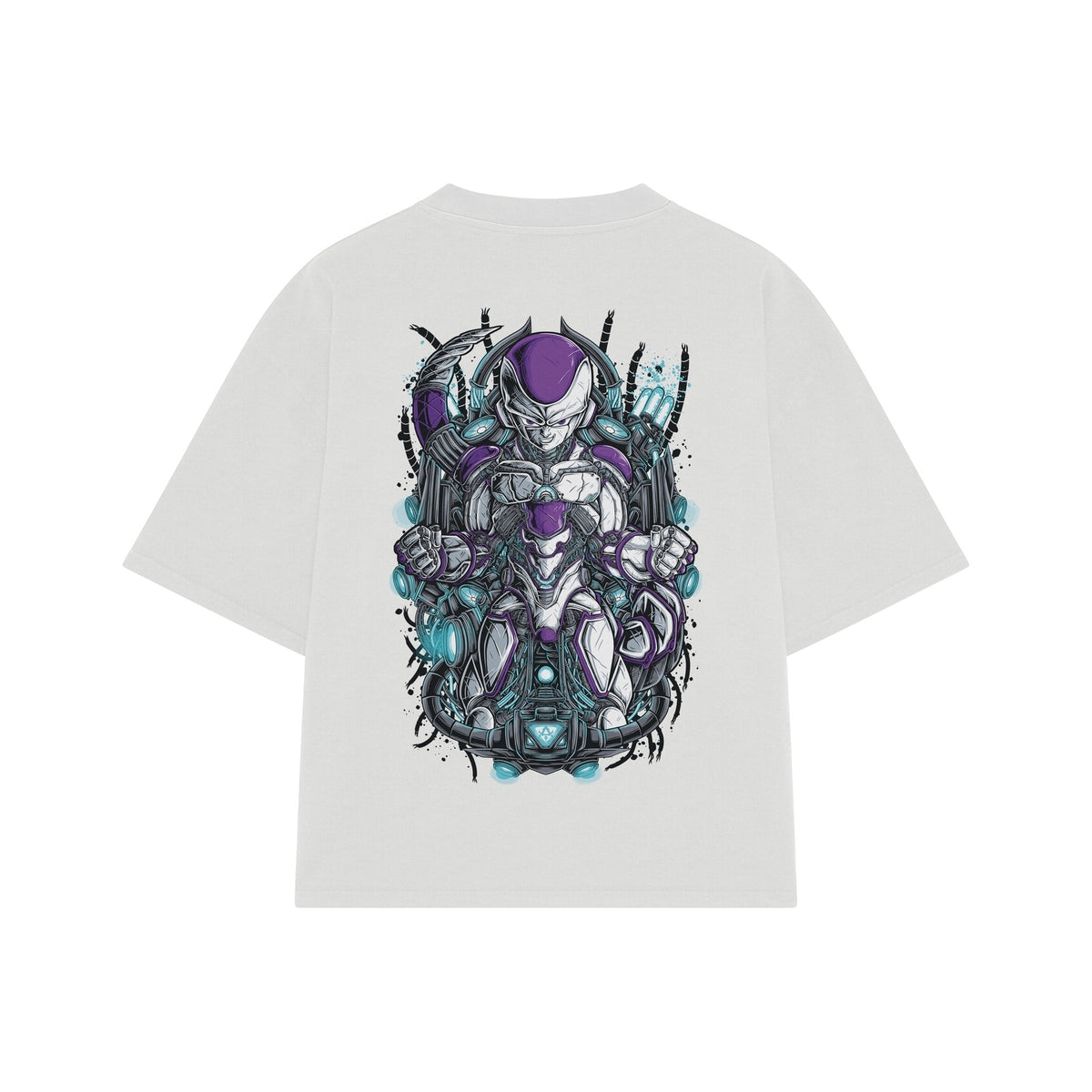 Playera streetwear premium de anime y gaming ExtraLife MX, corte oversized drop shoulder ligero y fresco en color Deep Black y Off-White, moda urbana mexicana de culto.