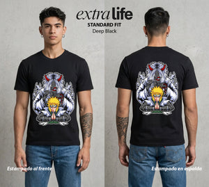 El Poder de las Esferas | El Flash Amarillo #00854 - Playera Standard Fit | Deep Black - Foto en modelo