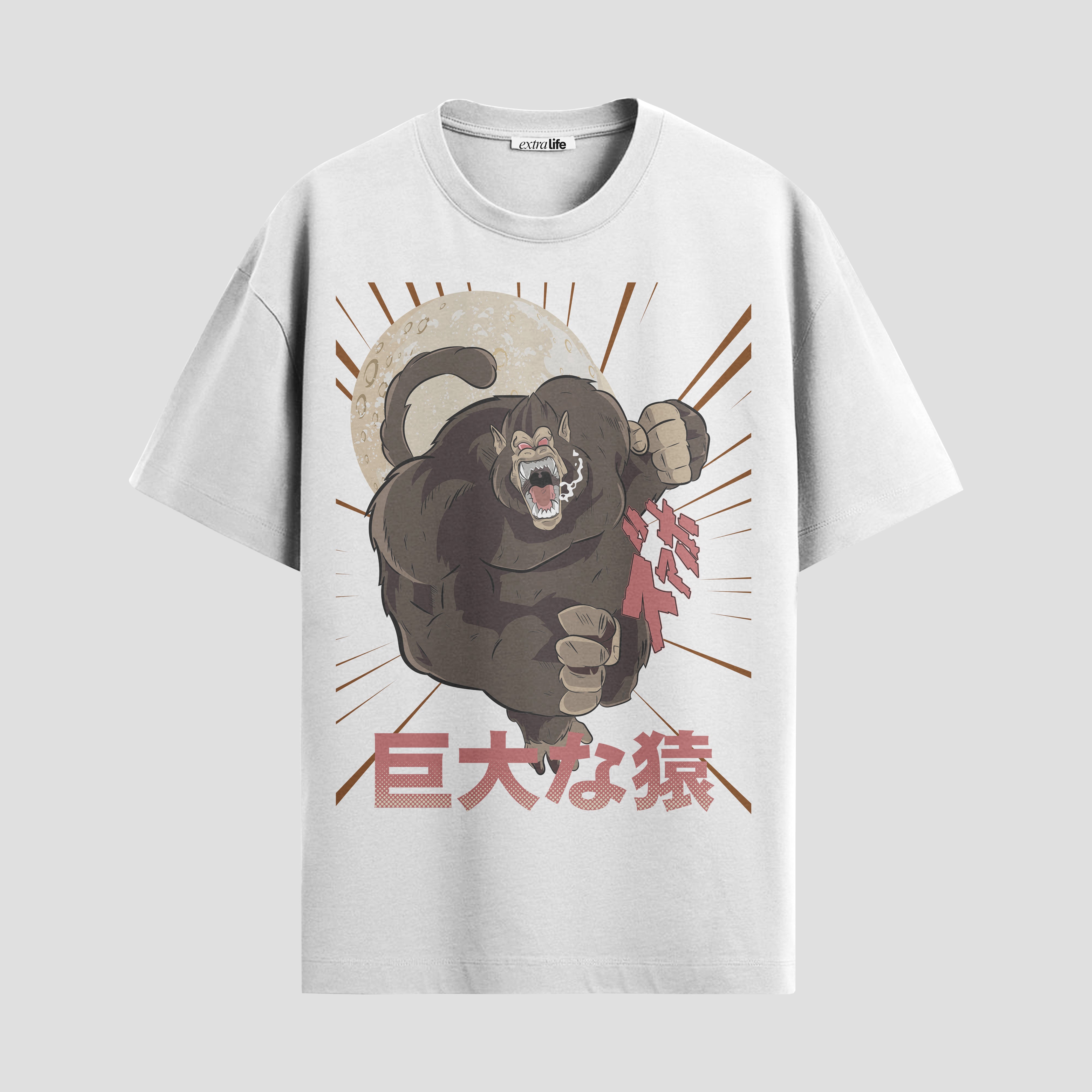 Playera urbana de anime y gaming ExtraLife MX, corte Standard Fit unisex ligero y transpirable en color Deep Black y Pure White, ropa de uso diario para gym y casual.
