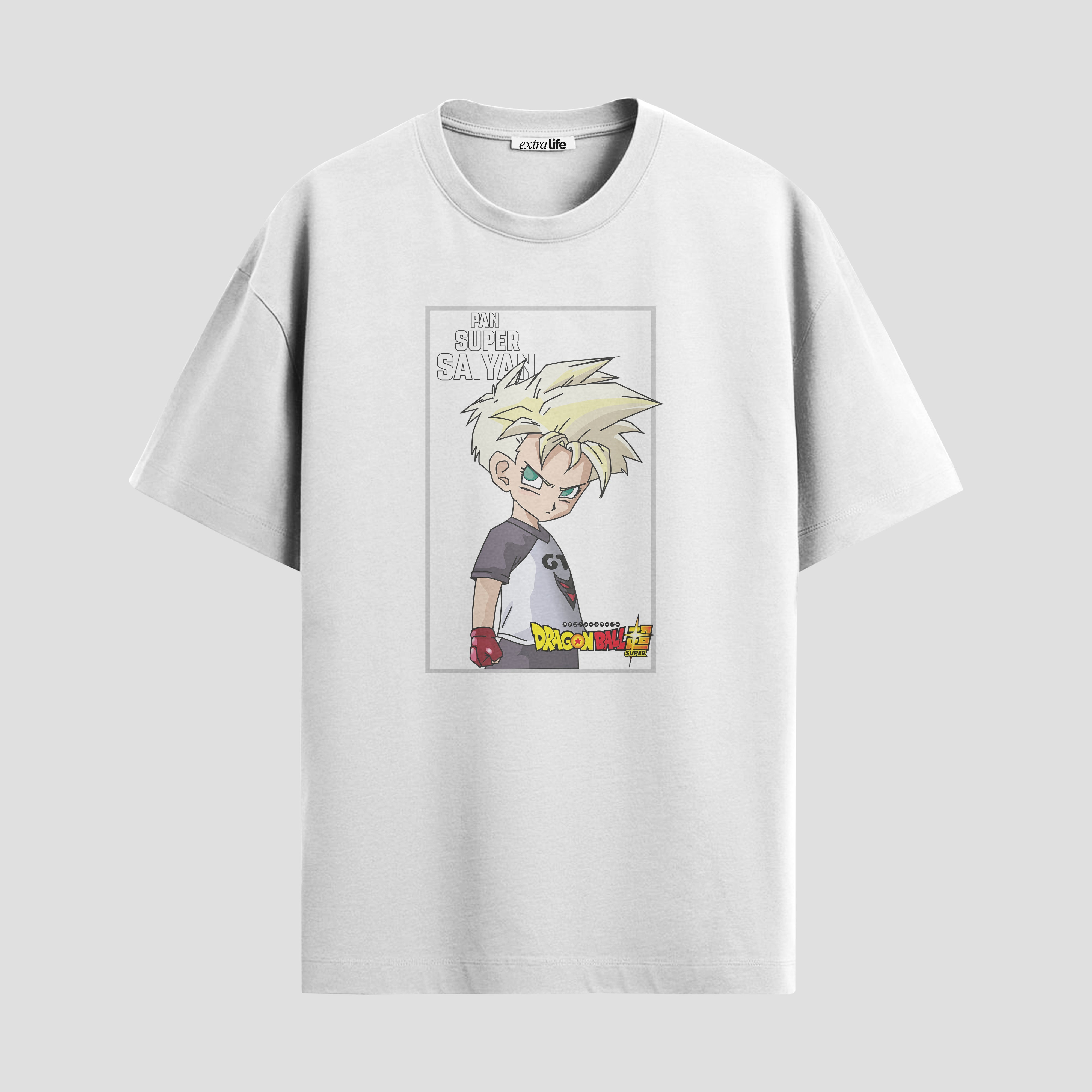 Playera urbana de anime y gaming ExtraLife MX, corte Standard Fit unisex ligero y transpirable en color Deep Black y Pure White, ropa de uso diario para gym y casual.