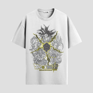 Playera urbana de anime y gaming ExtraLife MX, corte Standard Fit unisex ligero y transpirable en color Deep Black y Pure White, ropa de uso diario para gym y casual.