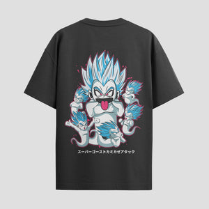 Playera urbana de anime y gaming ExtraLife MX, corte Standard Fit unisex ligero y transpirable en color Deep Black y Pure White, ropa de uso diario para gym y casual.