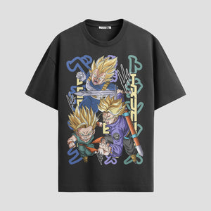 Playera urbana de anime y gaming ExtraLife MX, corte Standard Fit unisex ligero y transpirable en color Deep Black y Pure White, ropa de uso diario para gym y casual.