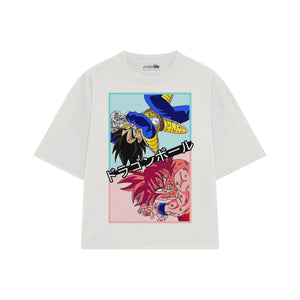 Playera streetwear premium de anime y gaming ExtraLife MX, corte oversized drop shoulder ligero y fresco en color Deep Black y Off-White, moda urbana mexicana de culto.