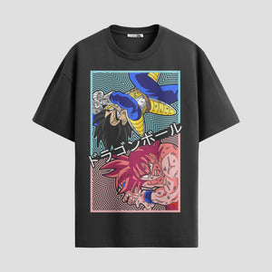 Playera urbana de anime y gaming ExtraLife MX, corte Standard Fit unisex ligero y transpirable en color Deep Black y Pure White, ropa de uso diario para gym y casual.