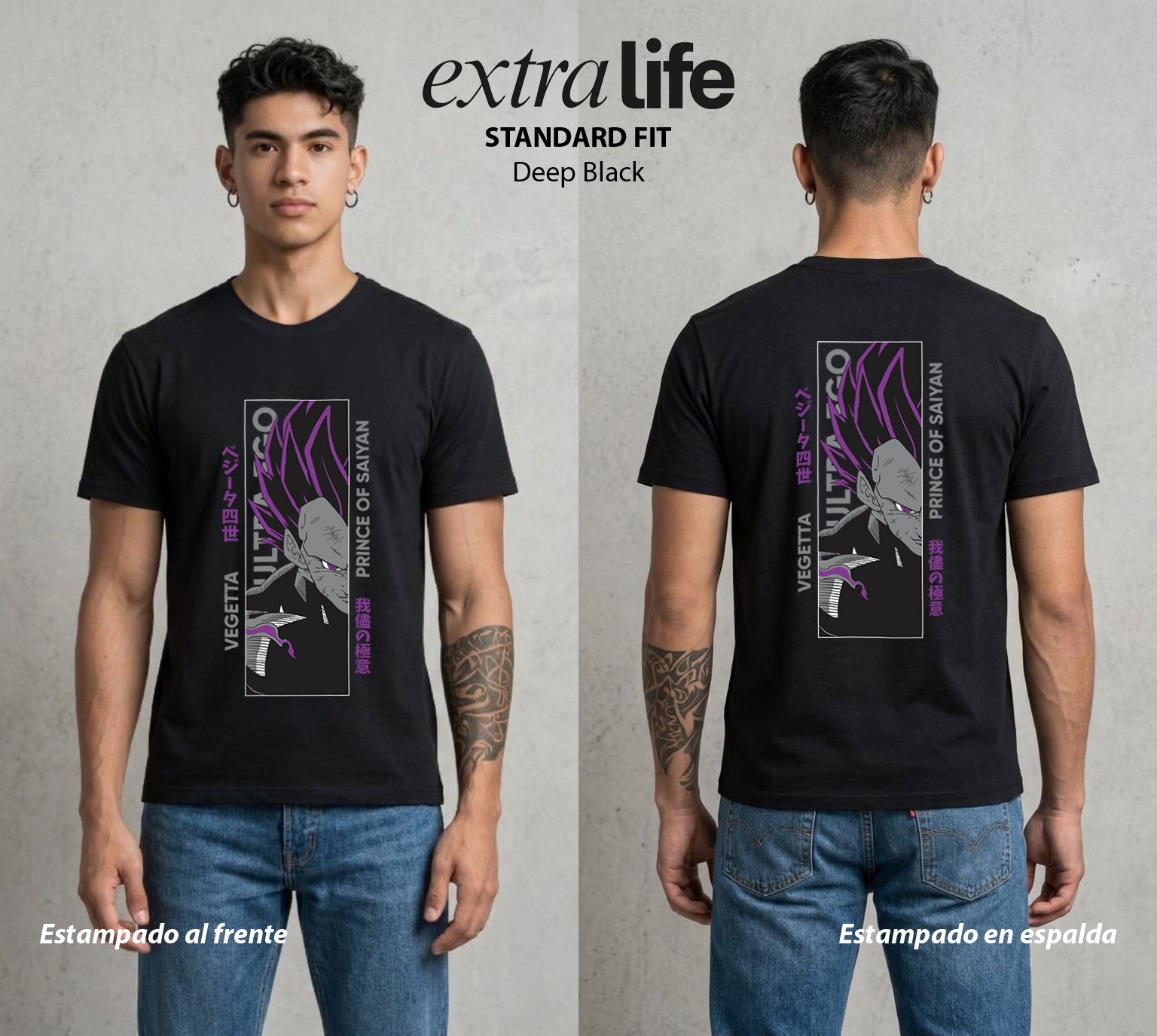 El Poder de las Esferas | El Orgullo del Principe #00916 - Playera Standard Fit | Deep Black - Foto en modelo