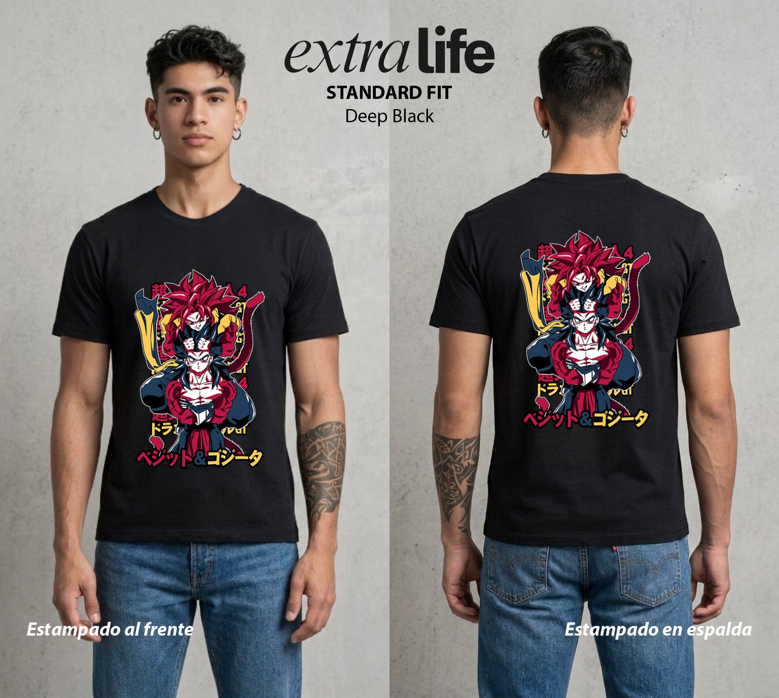 El Poder de las Esferas | La Fusion Suprema #00918 - Playera Standard Fit | Deep Black - Foto en modelo