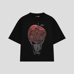Playera streetwear premium de anime y gaming ExtraLife MX, corte oversized drop shoulder ligero y fresco en color Deep Black y Off-White, moda urbana mexicana de culto.