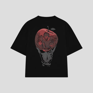 Playera streetwear premium de anime y gaming ExtraLife MX, corte oversized drop shoulder ligero y fresco en color Deep Black y Off-White, moda urbana mexicana de culto.
