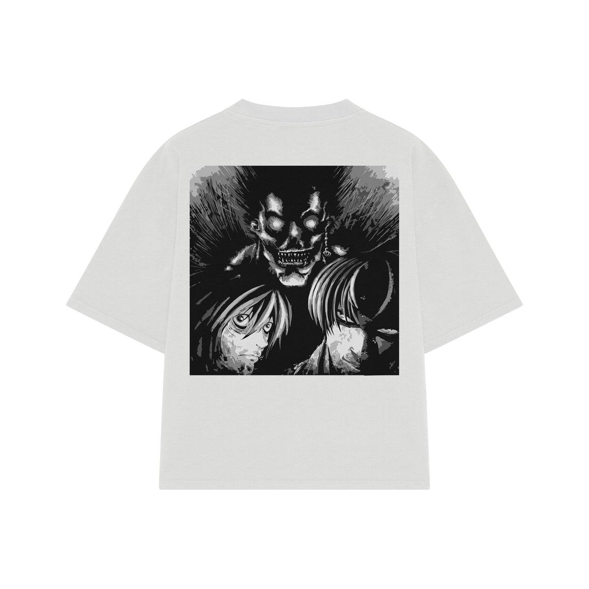 Playera streetwear premium de anime y gaming ExtraLife MX, corte oversized drop shoulder ligero y fresco en color Deep Black y Off-White, moda urbana mexicana de culto.