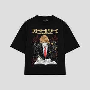 Playera streetwear premium de anime y gaming ExtraLife MX, corte oversized drop shoulder ligero y fresco en color Deep Black y Off-White, moda urbana mexicana de culto.