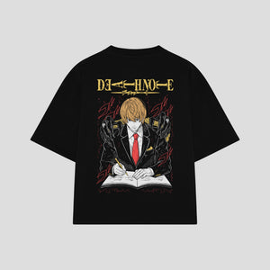 Playera streetwear premium de anime y gaming ExtraLife MX, corte oversized drop shoulder ligero y fresco en color Deep Black y Off-White, moda urbana mexicana de culto.