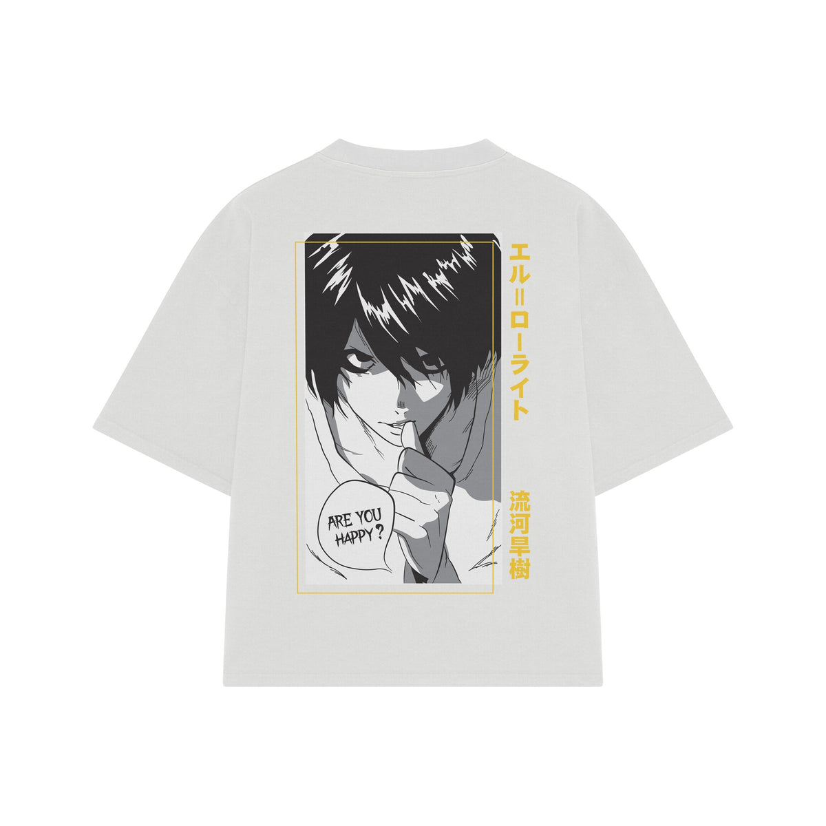 Playera streetwear premium de anime y gaming ExtraLife MX, corte oversized drop shoulder ligero y fresco en color Deep Black y Off-White, moda urbana mexicana de culto.