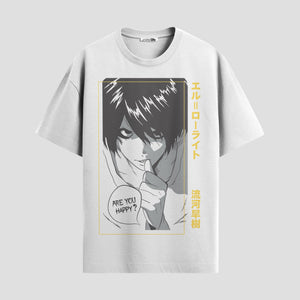 Playera urbana de anime y gaming ExtraLife MX, corte Classic Premium unisex ligero y transpirable en color Deep Black y Pure White, ropa de uso diario para gym y casual.