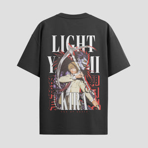 Playera urbana de anime y gaming ExtraLife MX, corte Standard Fit unisex ligero y transpirable en color Deep Black y Pure White, ropa de uso diario para gym y casual.
