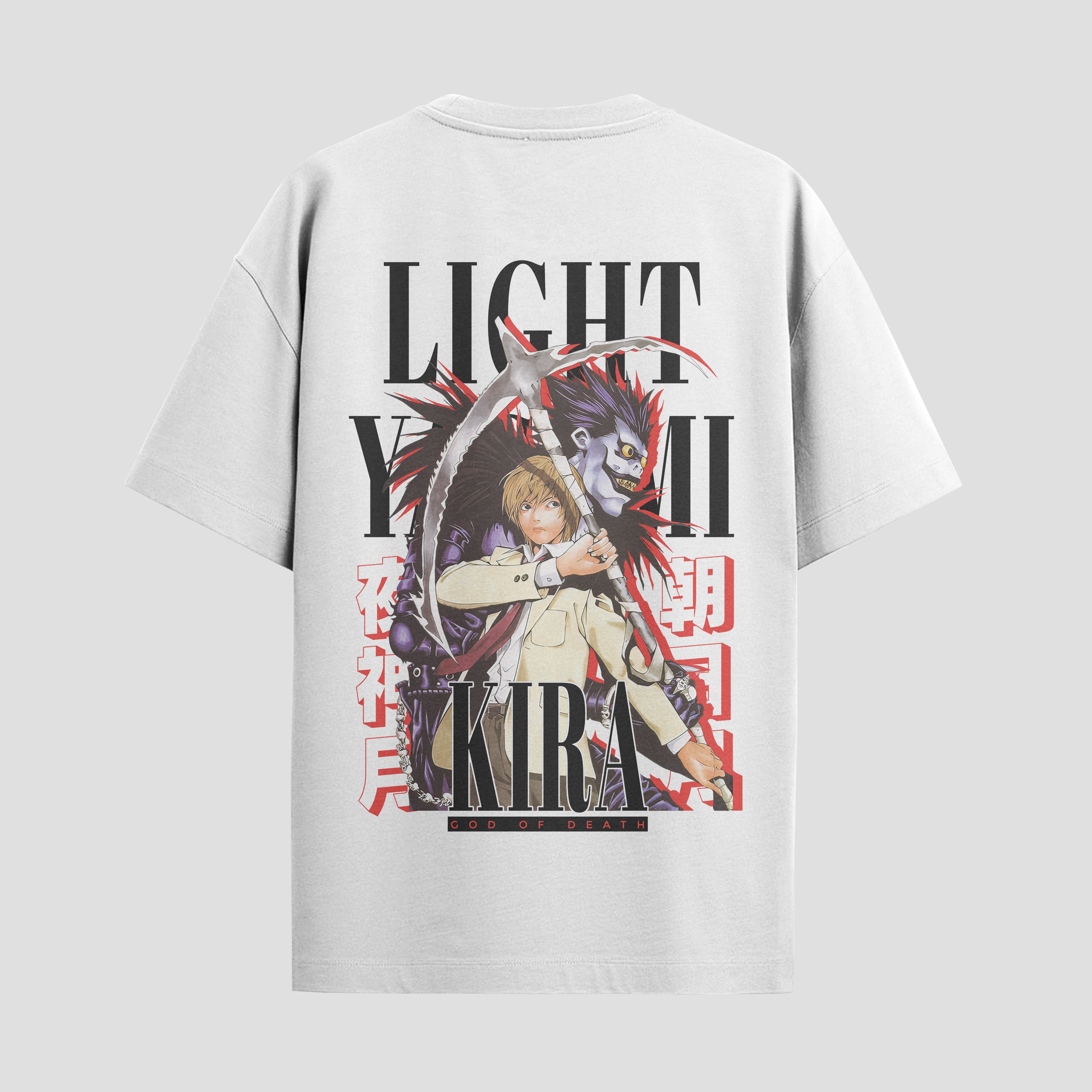 Playera urbana de anime y gaming ExtraLife MX, corte Standard Fit unisex ligero y transpirable en color Deep Black y Pure White, ropa de uso diario para gym y casual.