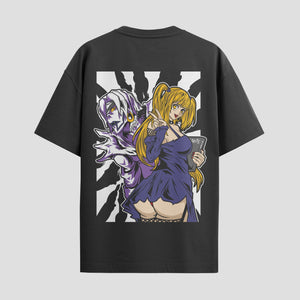 Playera urbana de anime y gaming ExtraLife MX, corte Standard Fit unisex ligero y transpirable en color Deep Black y Pure White, ropa de uso diario para gym y casual.