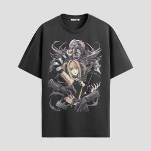 Playera urbana de anime y gaming ExtraLife MX, corte Standard Fit unisex ligero y transpirable en color Deep Black y Pure White, ropa de uso diario para gym y casual.