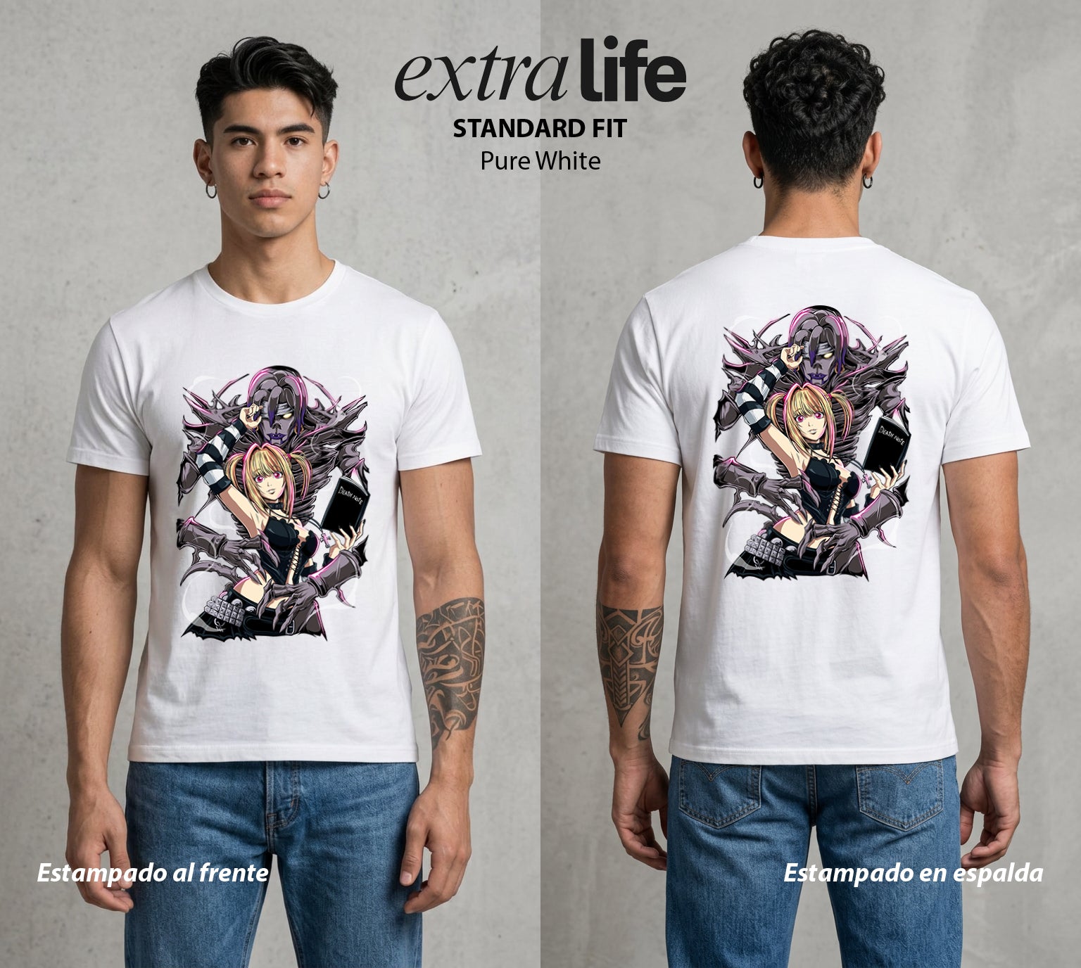 El Cuaderno del Juicio | Death Note Misa #00941 - Playera Standard Fit | Pure White - Foto en modelo
