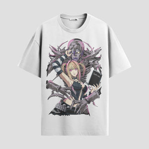 Playera urbana de anime y gaming ExtraLife MX, corte Standard Fit unisex ligero y transpirable en color Deep Black y Pure White, ropa de uso diario para gym y casual.