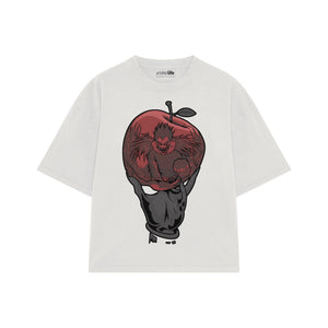 Playera streetwear premium de anime y gaming ExtraLife MX, corte oversized drop shoulder ligero y fresco en color Deep Black y Off-White, moda urbana mexicana de culto.