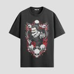 Playera urbana de anime y gaming ExtraLife MX, corte Standard Fit unisex ligero y transpirable en color Deep Black y Pure White, ropa de uso diario para gym y casual.