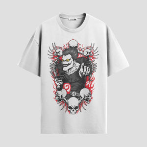 Playera urbana de anime y gaming ExtraLife MX, corte Standard Fit unisex ligero y transpirable en color Deep Black y Pure White, ropa de uso diario para gym y casual.