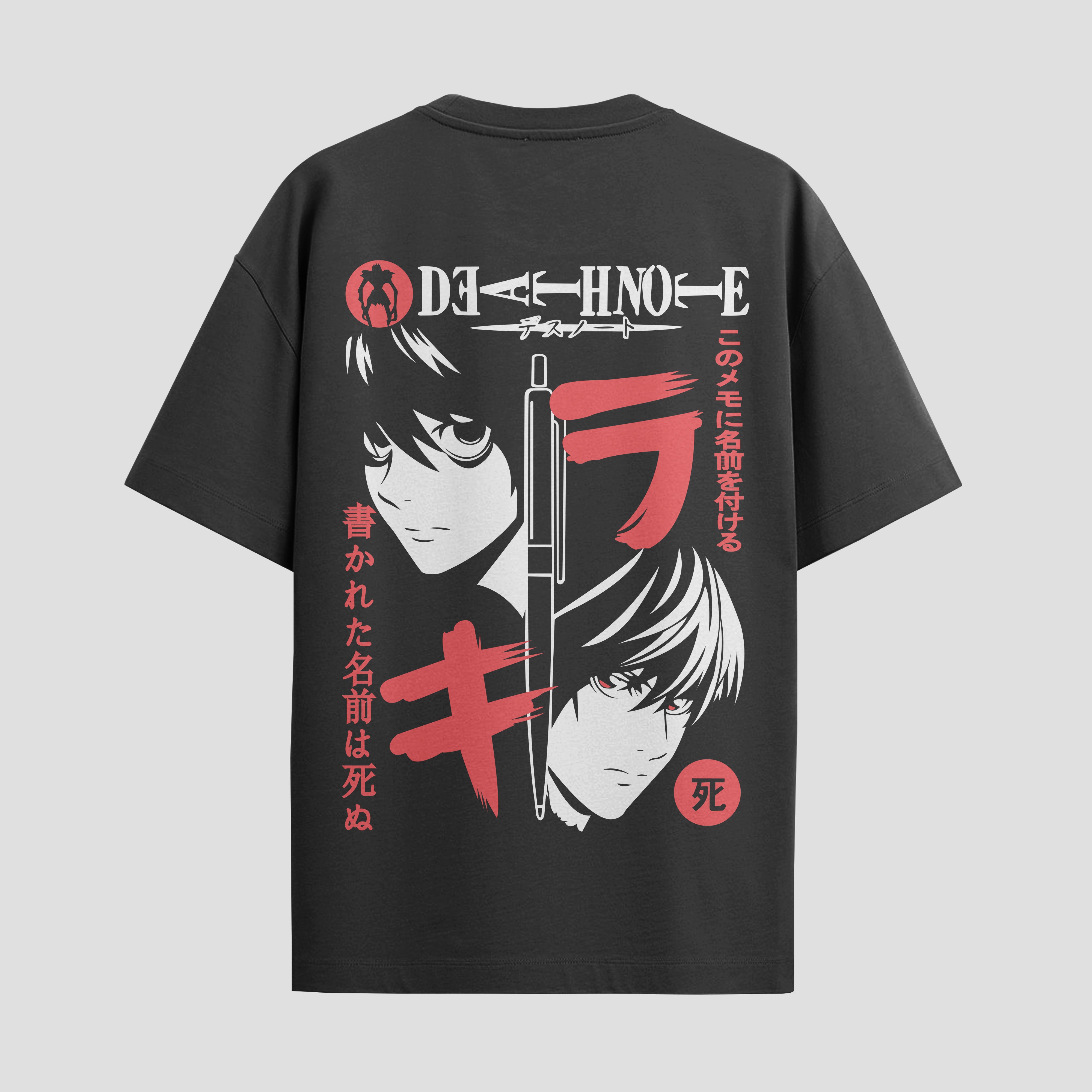 Playera urbana de anime y gaming ExtraLife MX, corte Standard Fit unisex ligero y transpirable en color Deep Black y Pure White, ropa de uso diario para gym y casual.