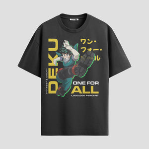 Playera urbana de anime y gaming ExtraLife MX, corte Standard Fit unisex ligero y transpirable en color Deep Black y Pure White, ropa de uso diario para gym y casual.