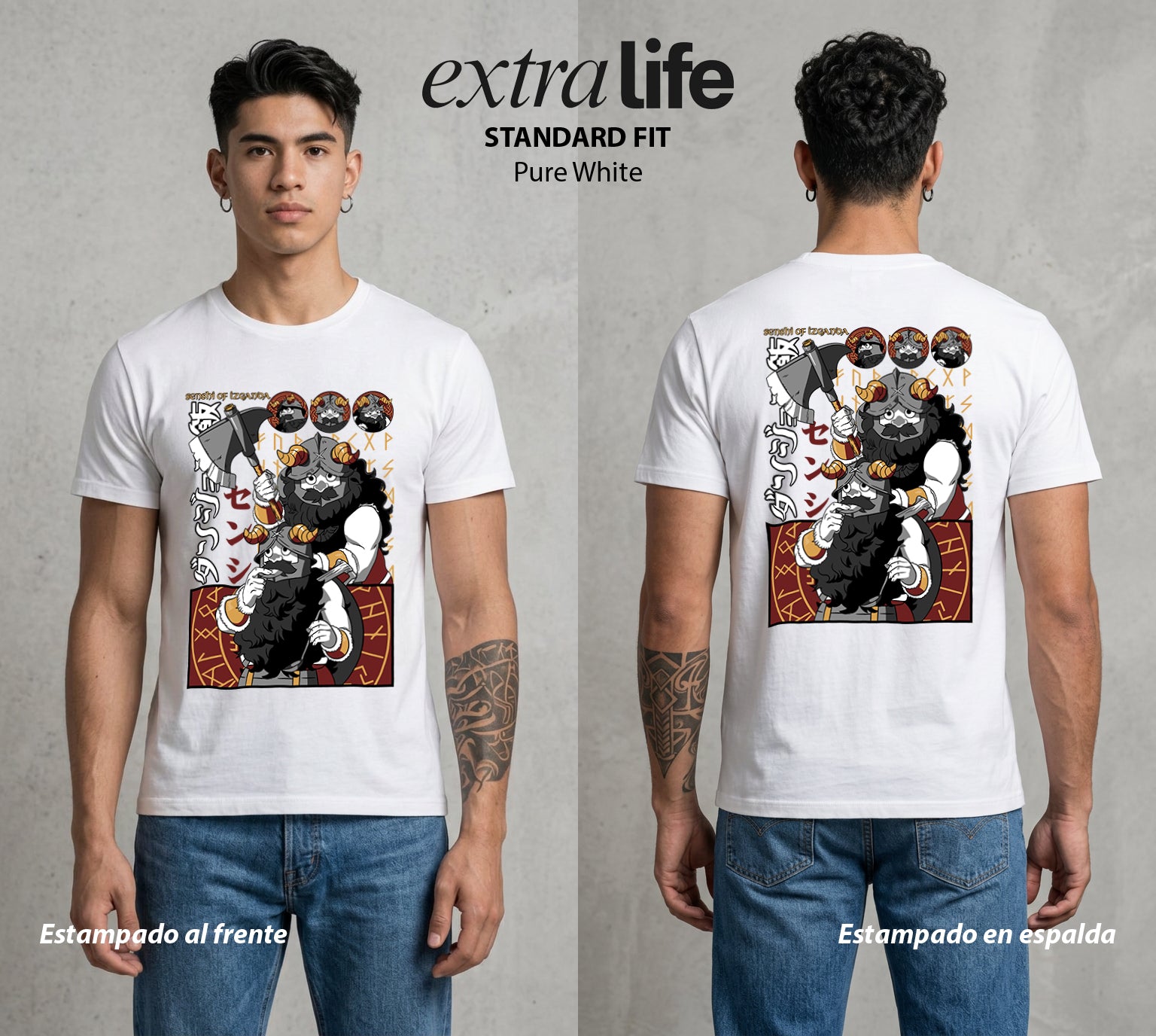 La Mazmorra Deliciosa | El Cocinero del Dungeon #00952 - Playera Standard Fit | Pure White - Foto en modelo