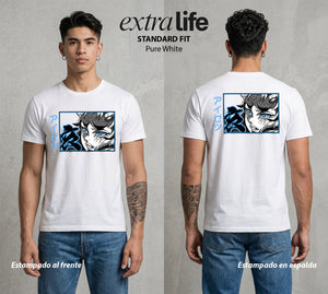 Cazadores de la Noche | El Llanto del Luto #00956 - Playera Standard Fit | Pure White - Foto en modelo