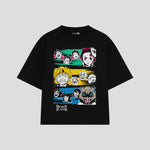 Playera streetwear premium de anime y gaming ExtraLife MX, corte oversized drop shoulder ligero y fresco en color Deep Black y Off-White, moda urbana mexicana de culto.